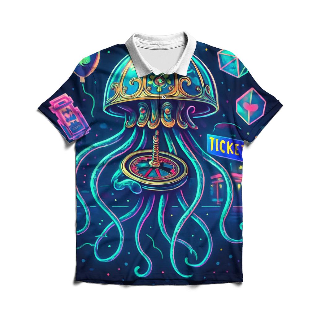 Clockwork Jellyfish Carnival stylish collar polo tees
