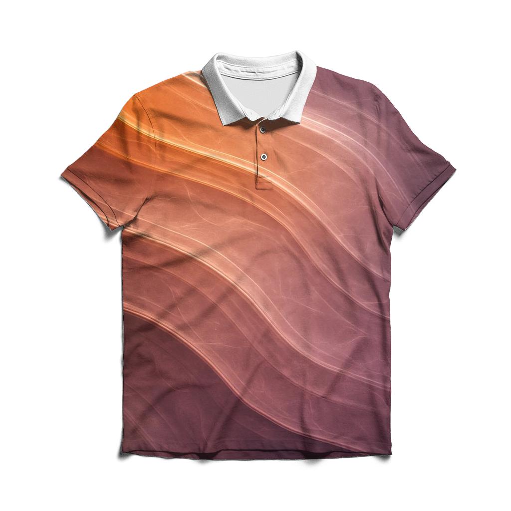 Molten Quartz Flow Gradient designer slim fit polos