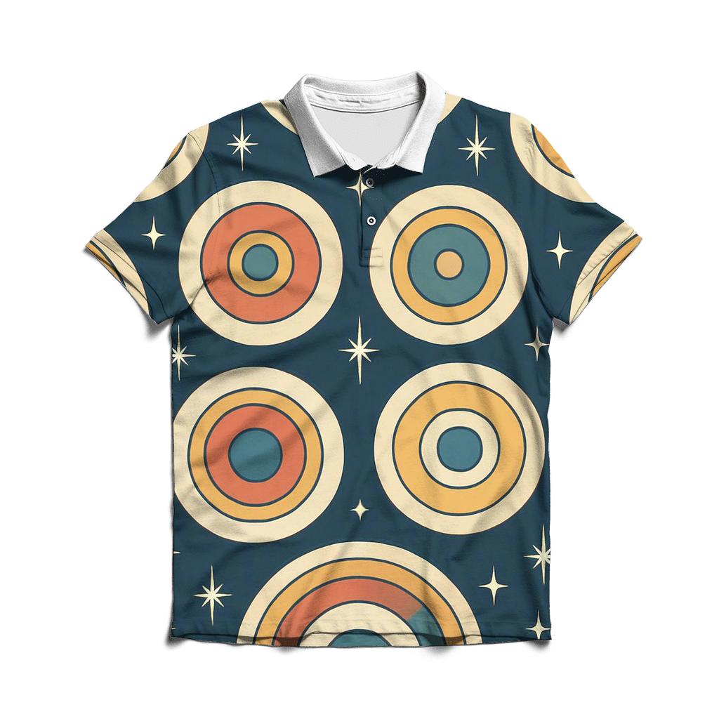 Vinyl Record Orbit Medallions branded logo polo shirts