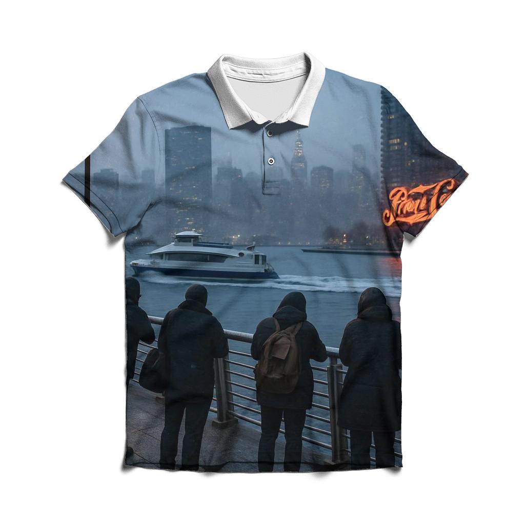 Gantry Plaza Snow Squall Facing Midtown embroidered polo tops