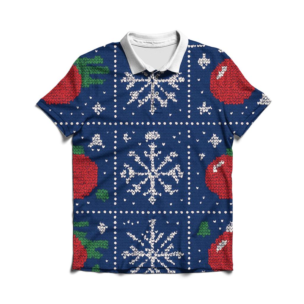 Ornament Comet Carousel Knit Panel Design custom polo shirts