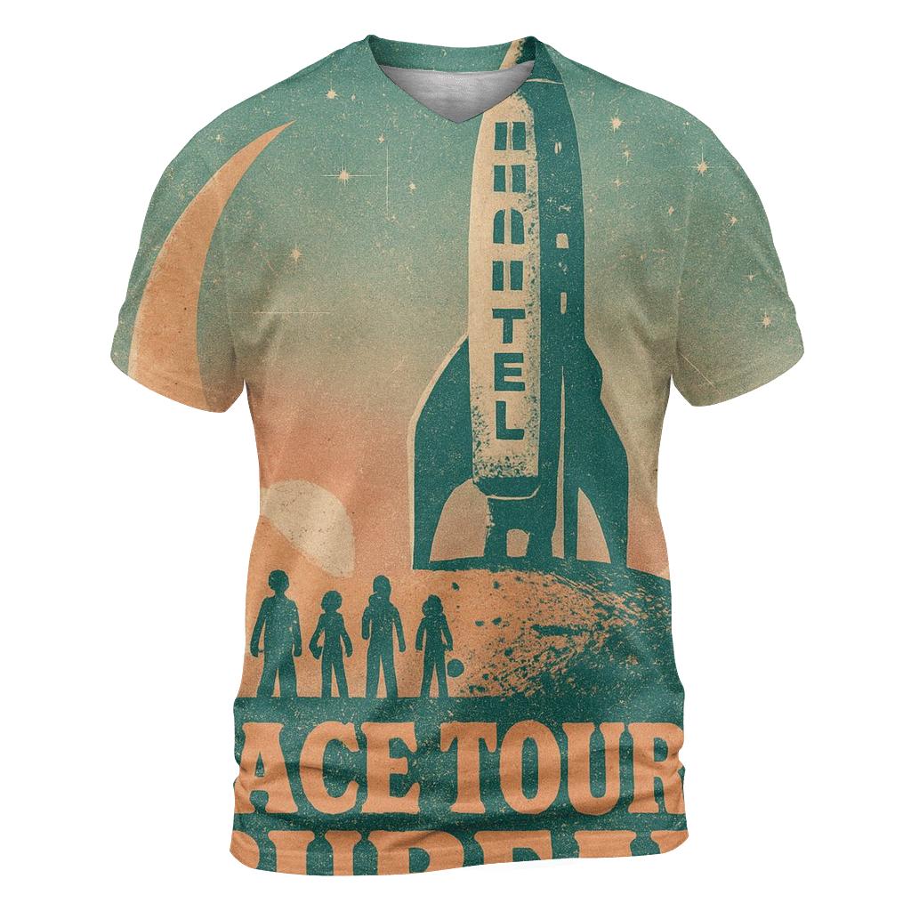 Worn Space Tourist Postcard 1977 personalized full print shirts