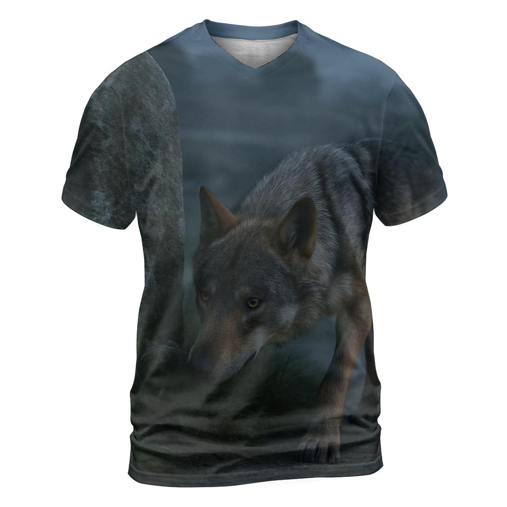 Iberian Wolf At The Transhumance Waystone trendy printed shirt styles