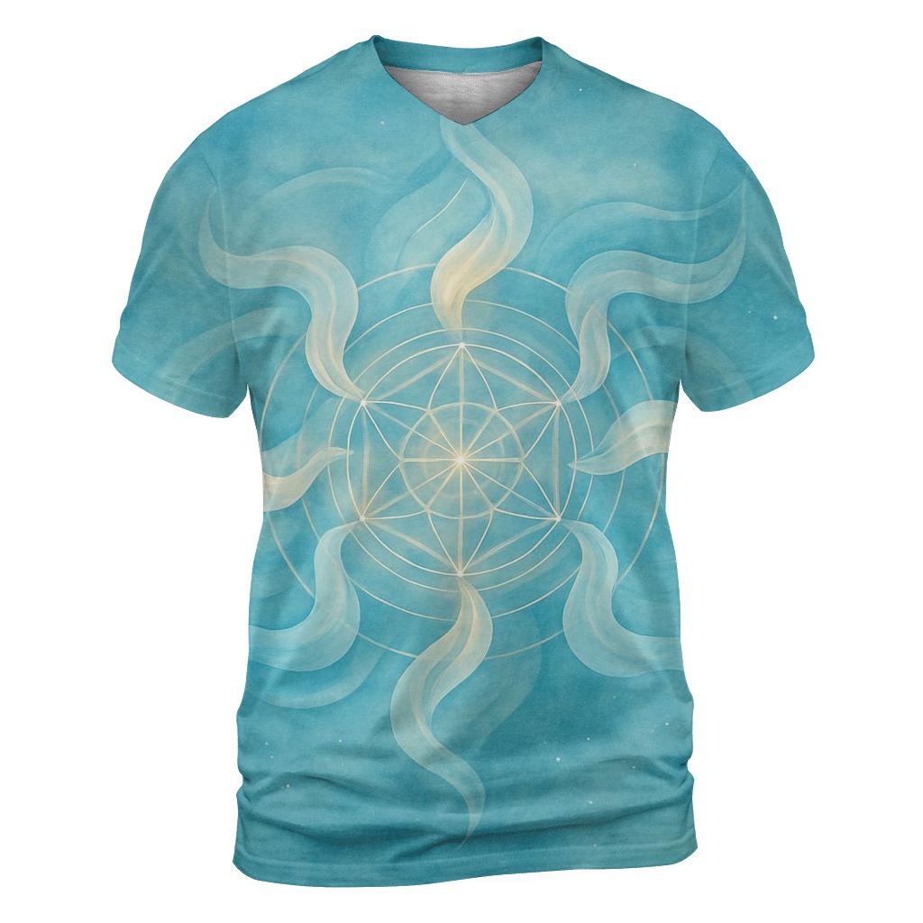 Luminous Breath Mandala creative print fashion shirts
