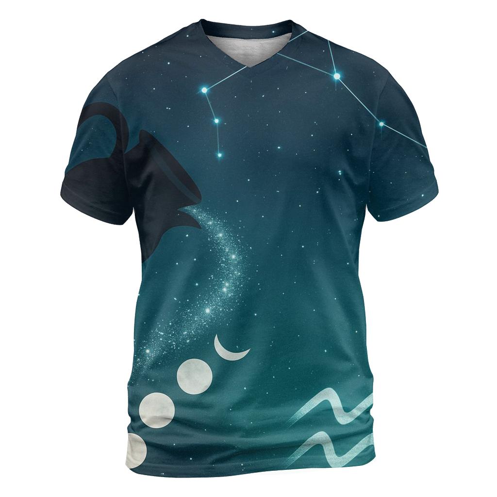 Aquarius Lunar Pitcher Constellation Pour creative print fashion shirts