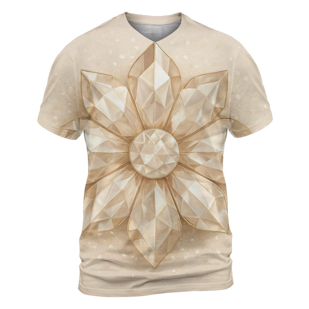 Champagne Facet Blossom unique graphic print tees