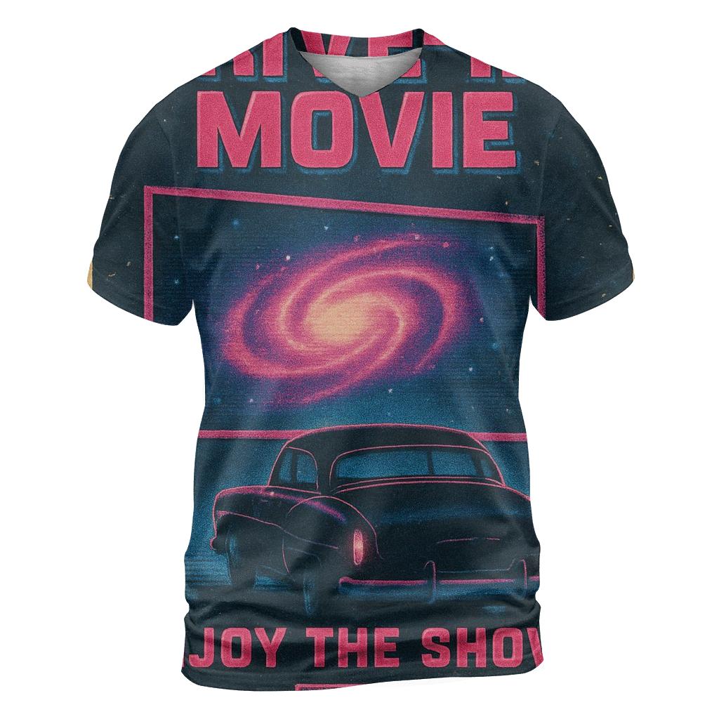 Aged Cosmic Drive In Movie Poster 1984 creative print fashion shirts