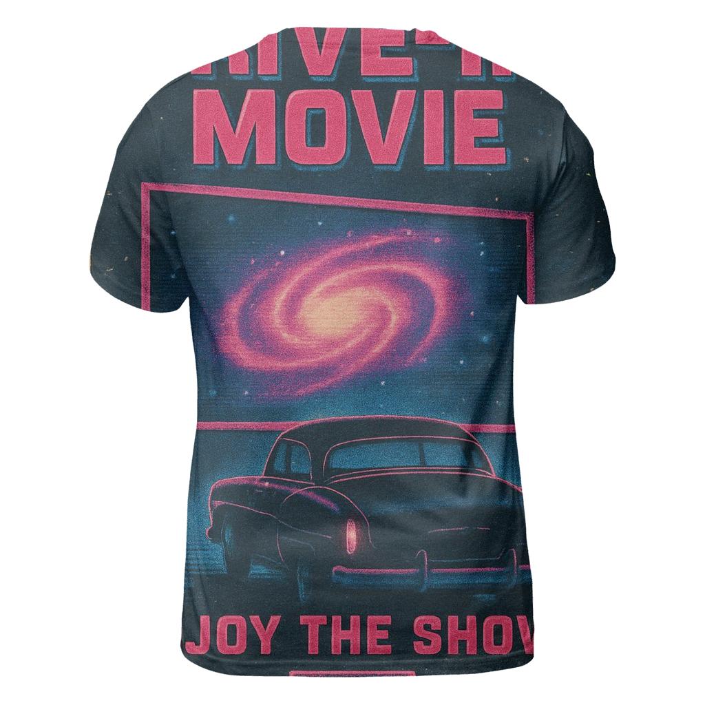 Aged Cosmic Drive In Movie Poster 1984 creative print fashion shirts