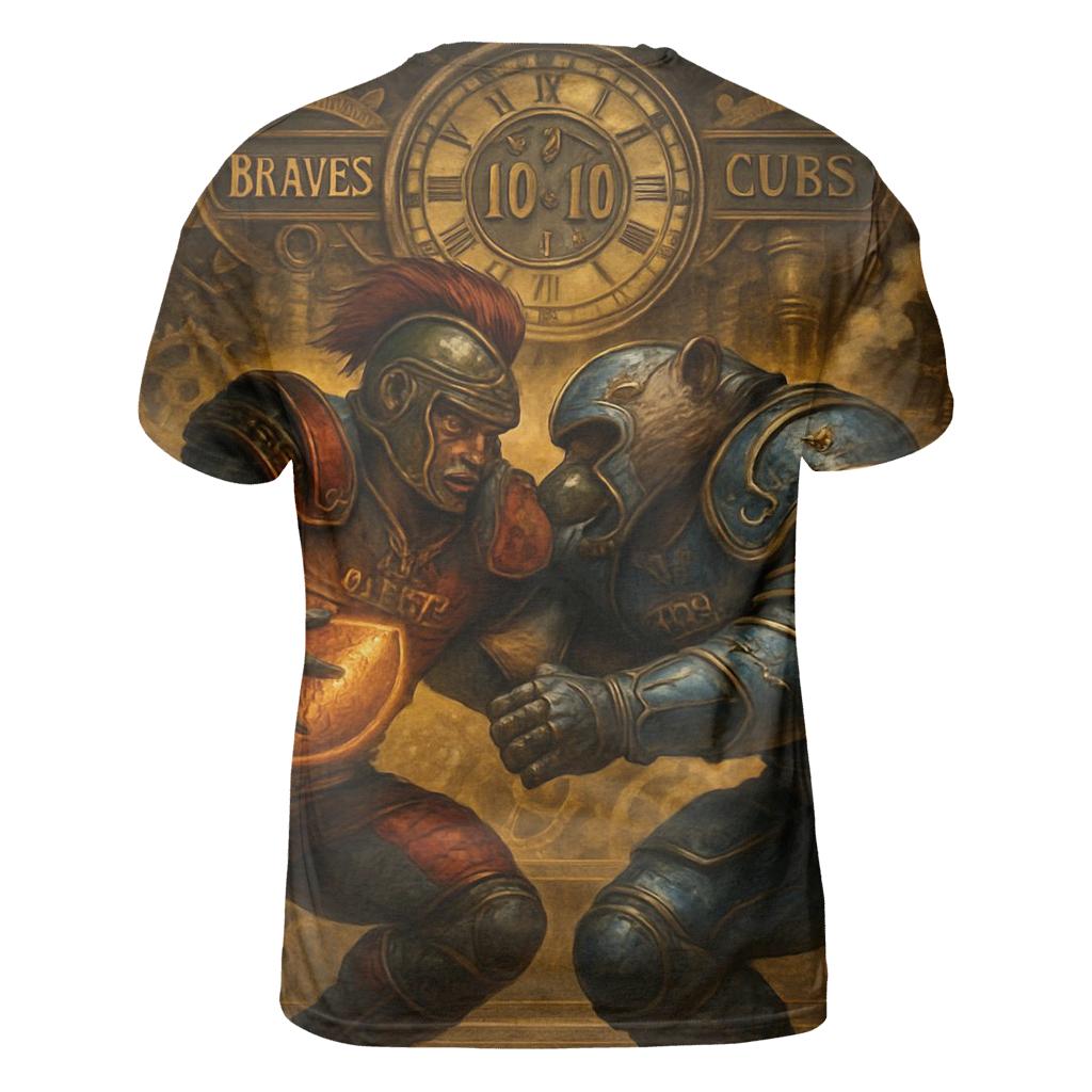 Clockwork Field Duel Braves Versus Cubs trendy printed shirt styles
