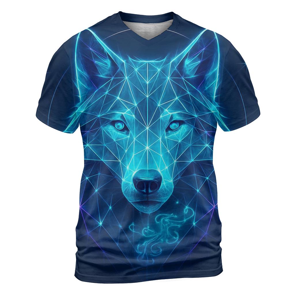 Aurora Lattice Wolf Sentinel statement graphic shirts