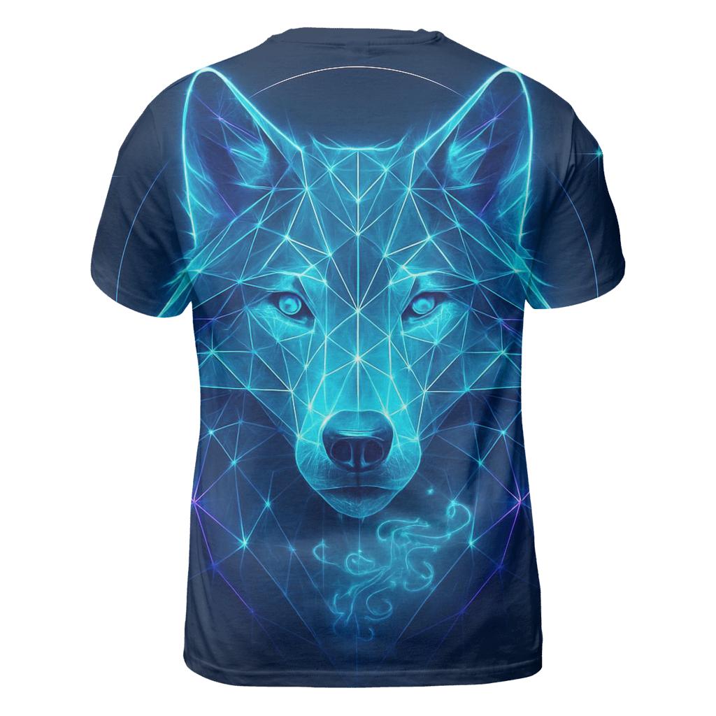 Aurora Lattice Wolf Sentinel statement graphic shirts