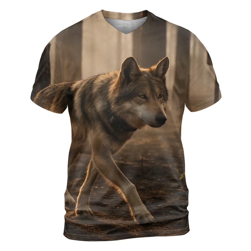 Mexican Gray Wolf In The Post Fire Recovery Zone designer pattern shirts