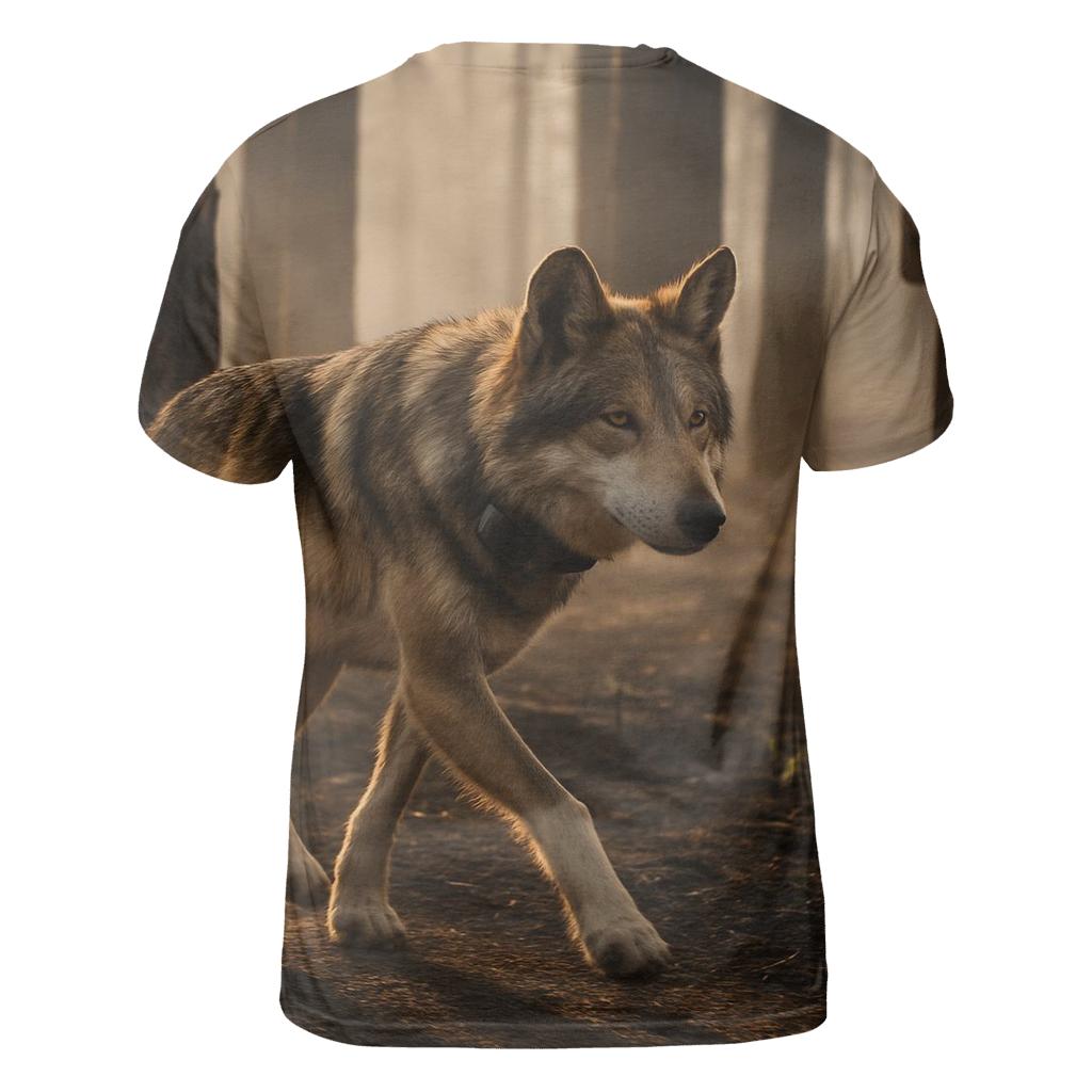 Mexican Gray Wolf In The Post Fire Recovery Zone designer pattern shirts
