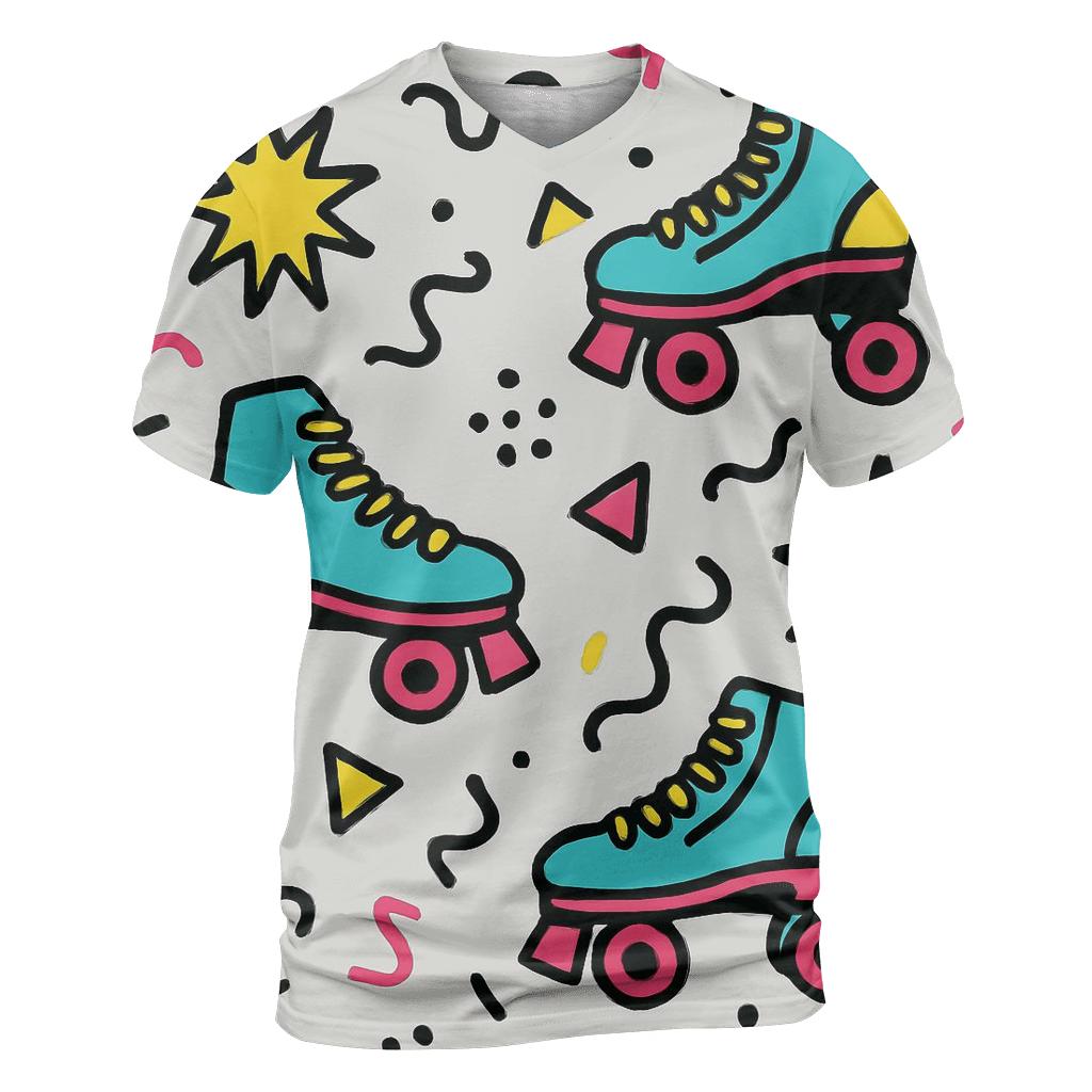 Memphis Roller Rink Confetti designer pattern shirts