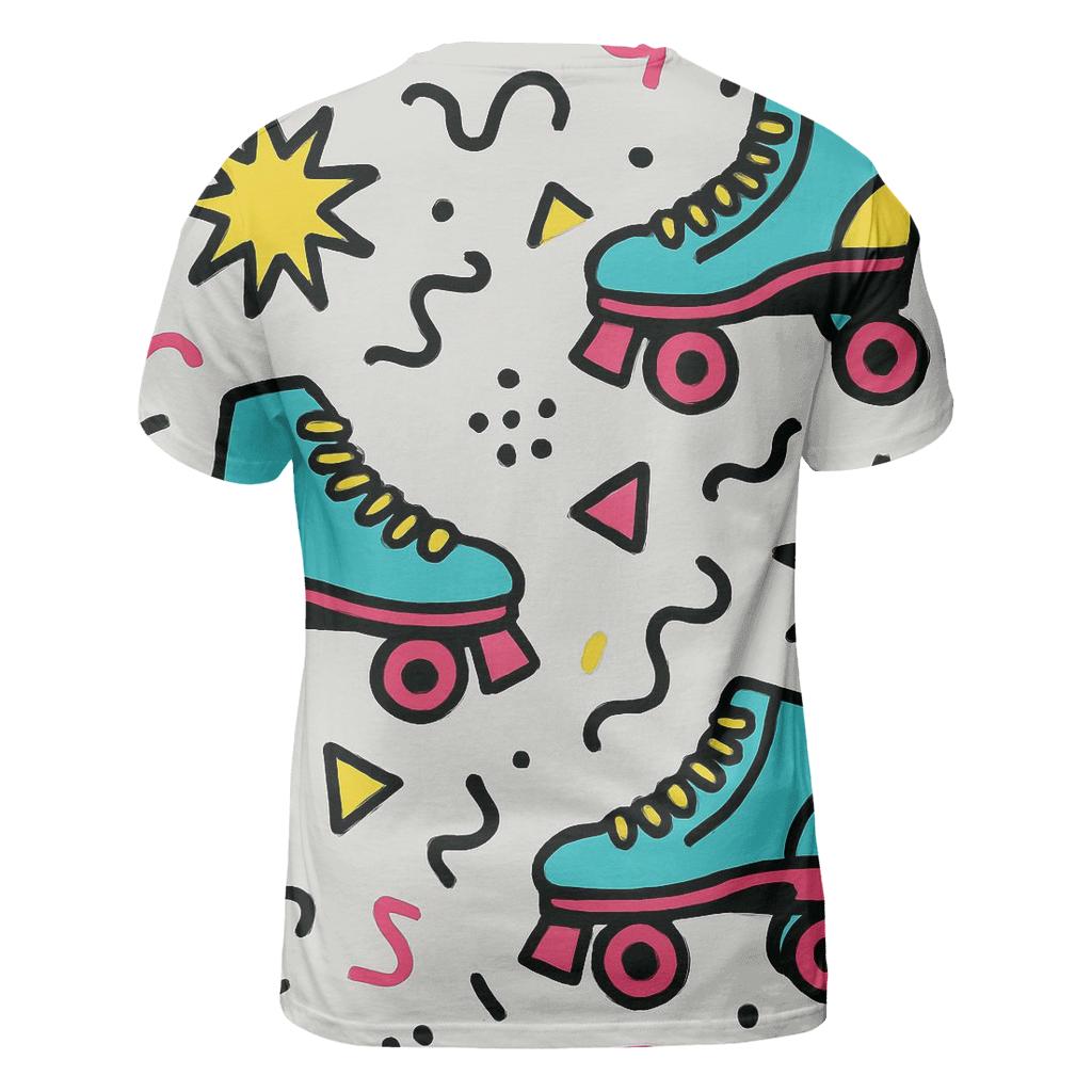 Memphis Roller Rink Confetti designer pattern shirts