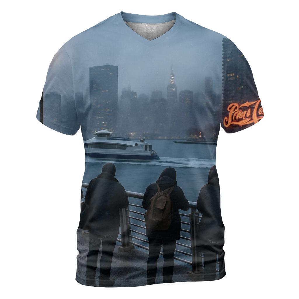 Gantry Plaza Snow Squall Facing Midtown personalized full print shirts