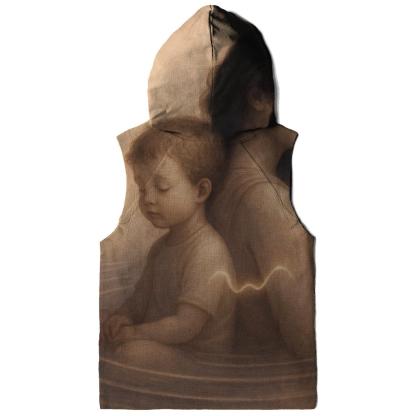 The Pulse Beneath The Years A Mother And Child Sharing One Quiet Rhythm heavyweight hoodies