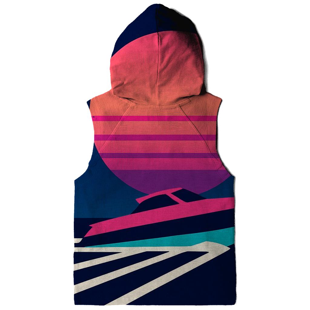Miami Vice Speedboat Silhouette custom hoodies