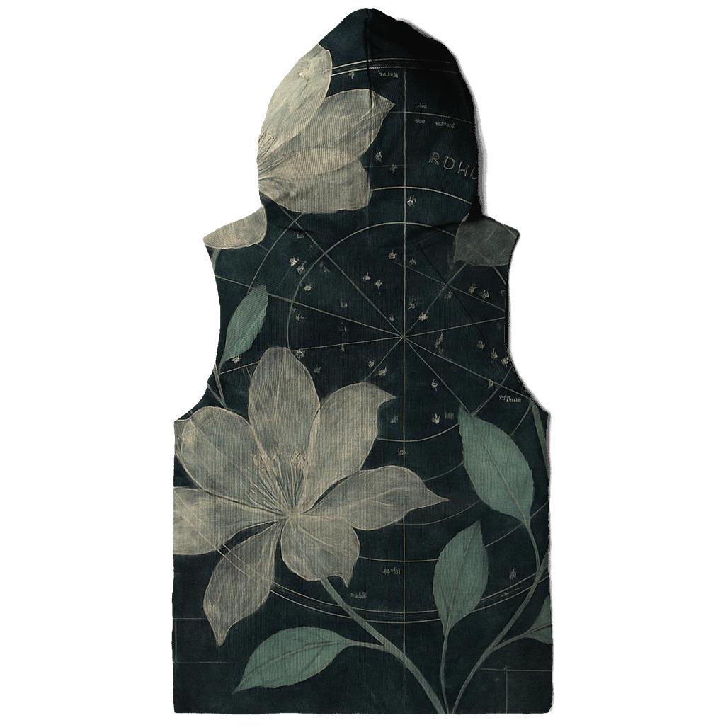 Midnight Botanical Star Chart Collage embroidered hoodies