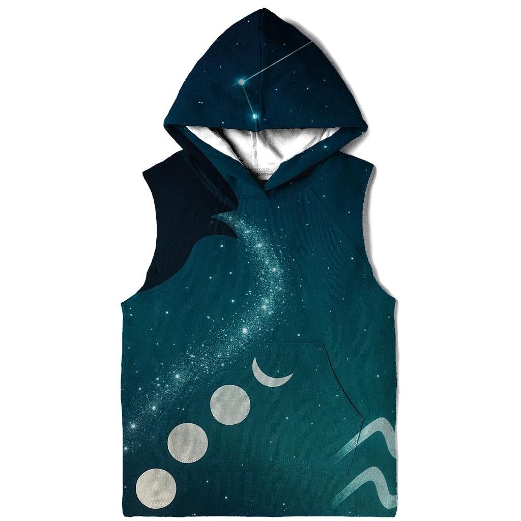 Aquarius Lunar Pitcher Constellation Pour lightweight hoodies