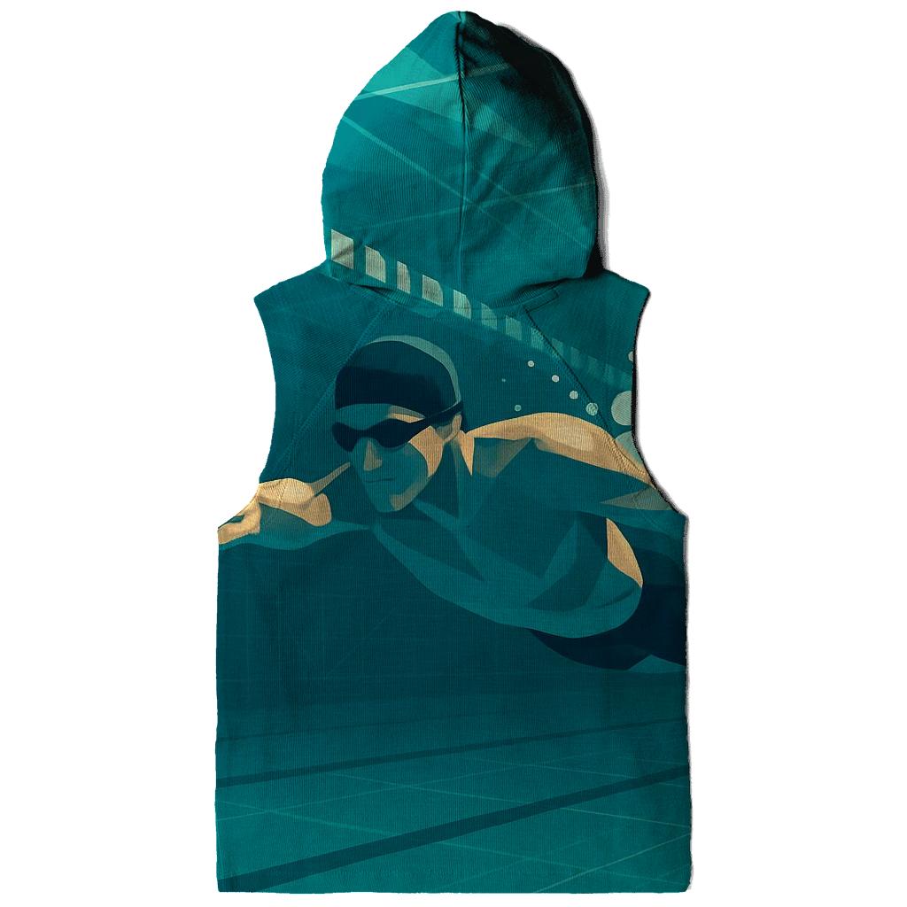 Underwater Pool Sprint Geometry printed hoodies