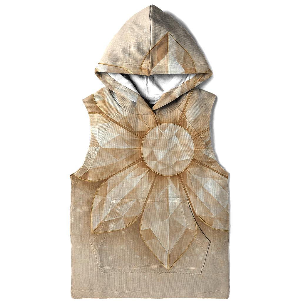 Champagne Facet Blossom embroidered hoodies