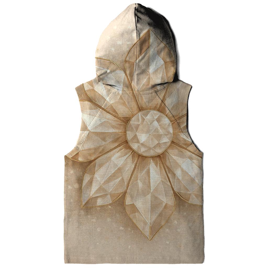 Champagne Facet Blossom embroidered hoodies