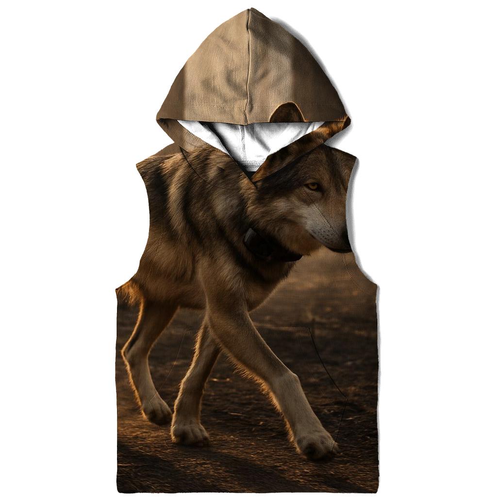 Mexican Gray Wolf In The Post Fire Recovery Zone embroidered hoodies