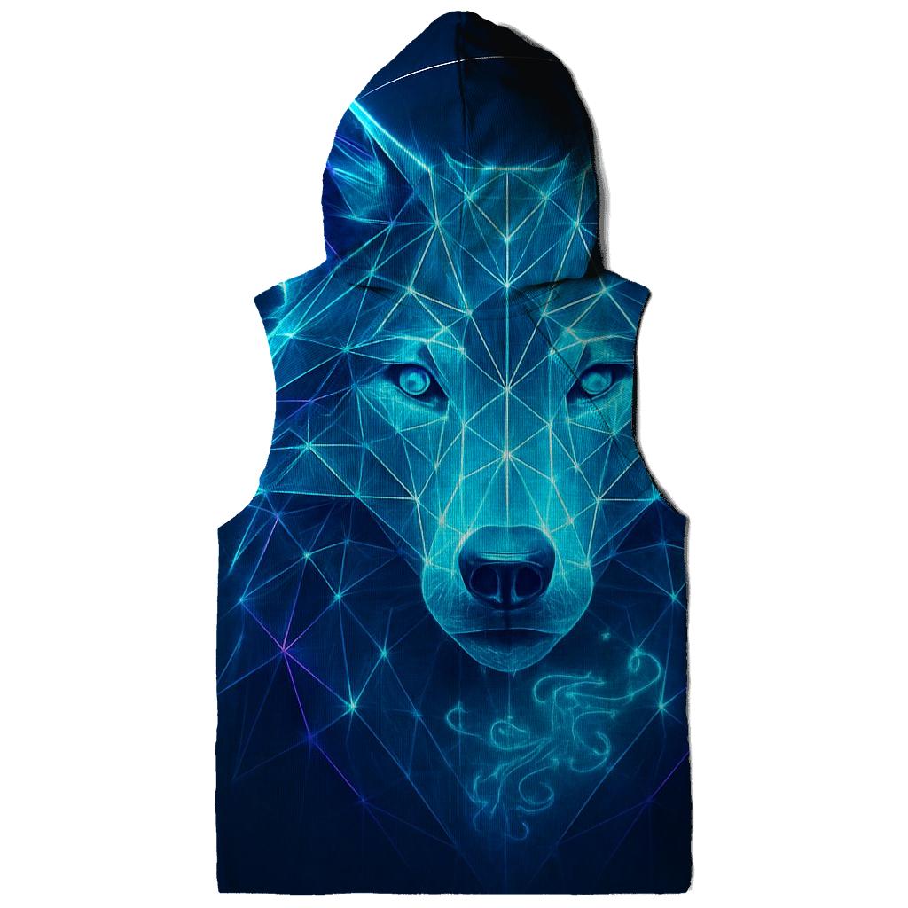 Aurora Lattice Wolf Sentinel designer hoodies