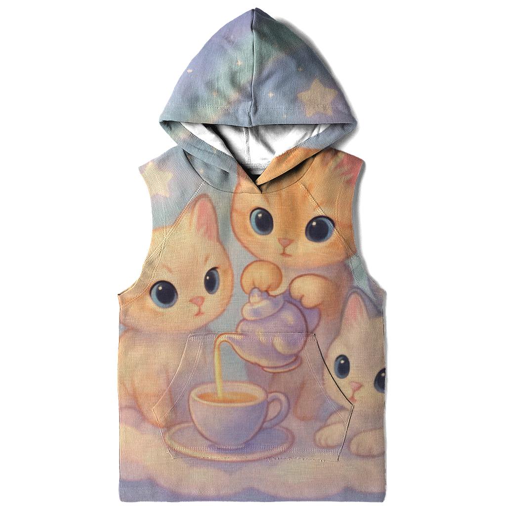 Cloud Tea Party Kittens heavyweight hoodies