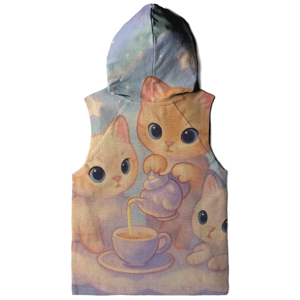 Cloud Tea Party Kittens heavyweight hoodies