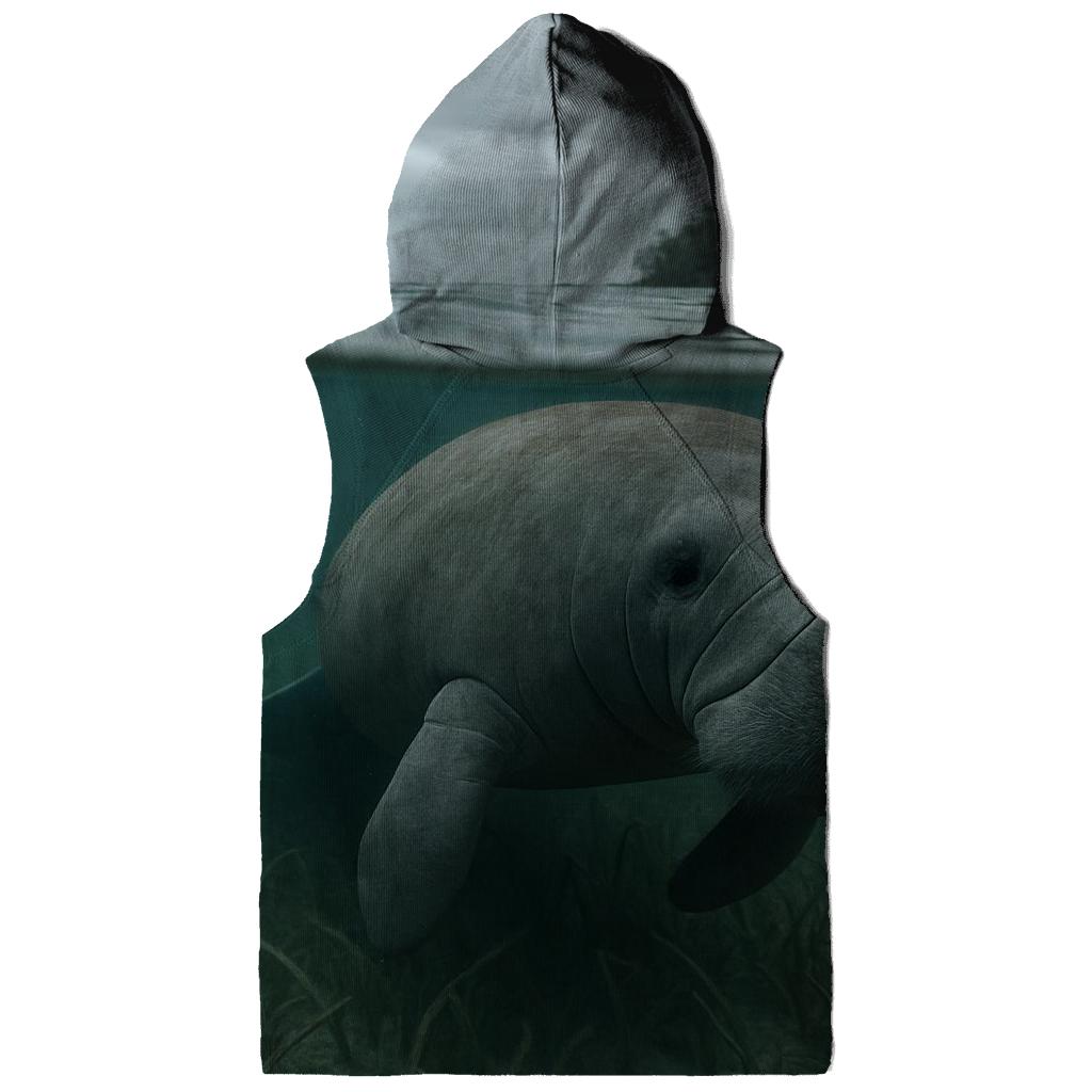 Estuary Drifter West Indian Manatee embroidered hoodies