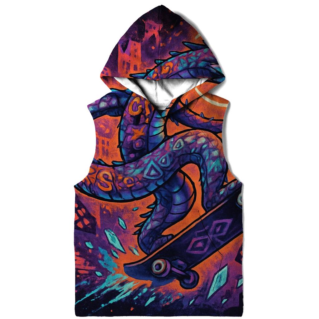 Runic Skate Serpent embroidered hoodies