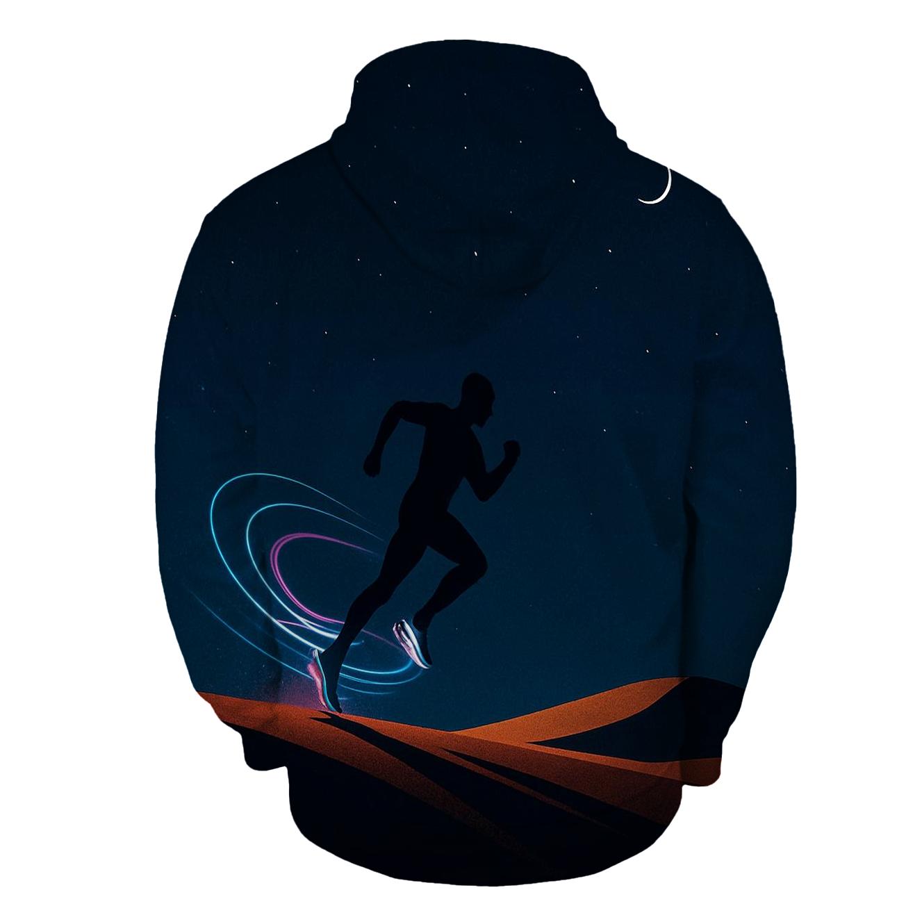 Desert Night Marathon Light Trails lightweight hoodies