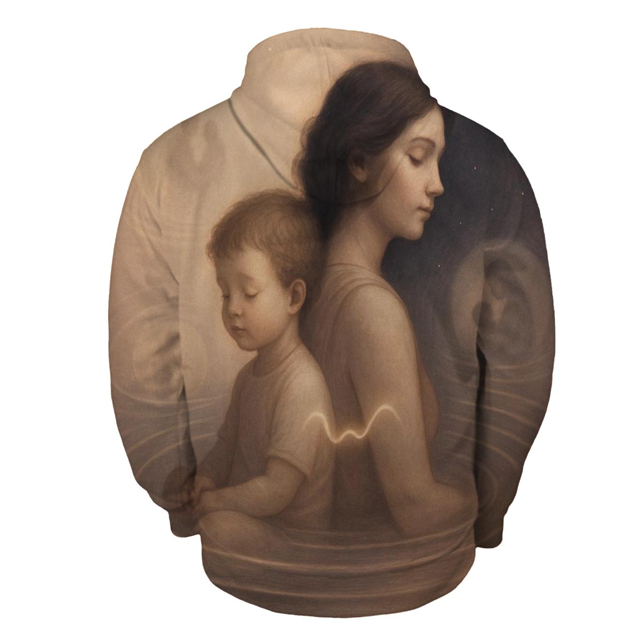 The Pulse Beneath The Years A Mother And Child Sharing One Quiet Rhythm custom hoodies
