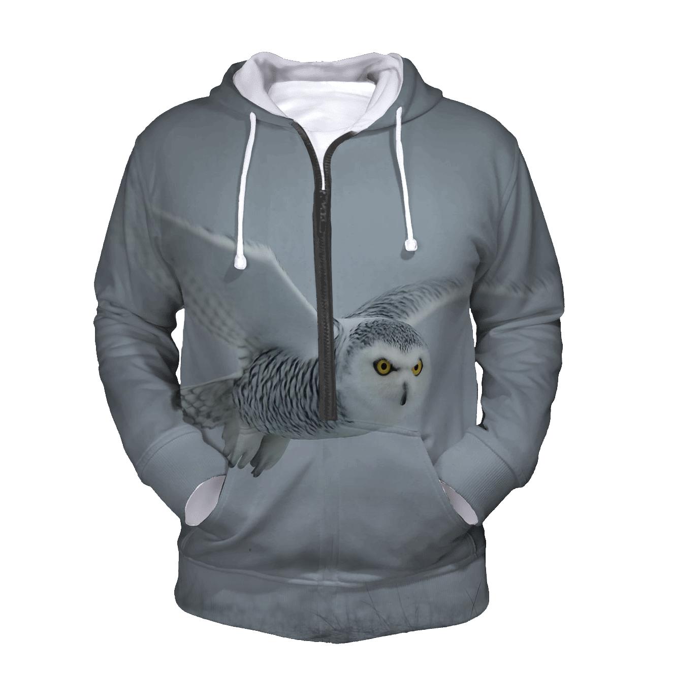 Fogline Forager Snowy Owl premium hoodies