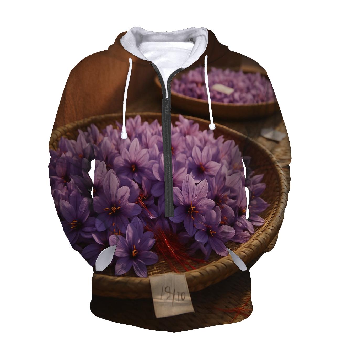 Saffron Crocus Drying Trays In A Mountain Courtyard hoodies fashion