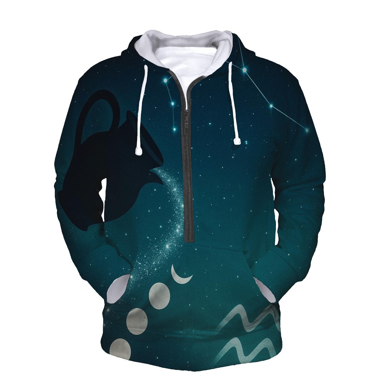 Aquarius Lunar Pitcher Constellation Pour hoodie styles