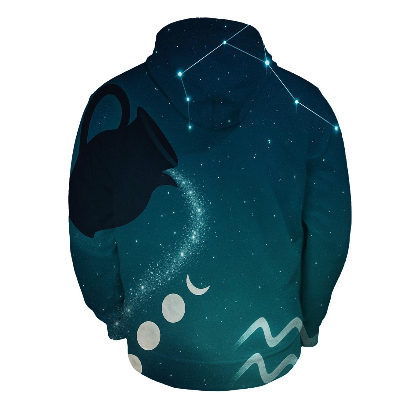 Aquarius Lunar Pitcher Constellation Pour hoodie styles