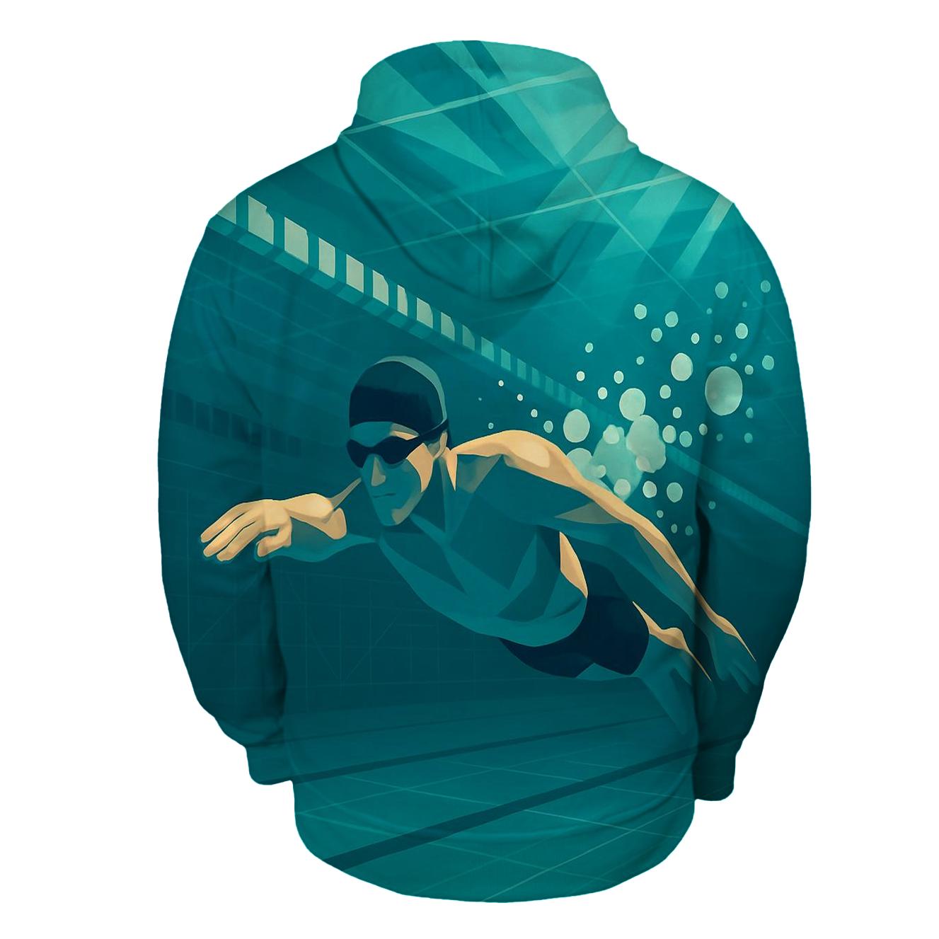 Underwater Pool Sprint Geometry custom hoodies