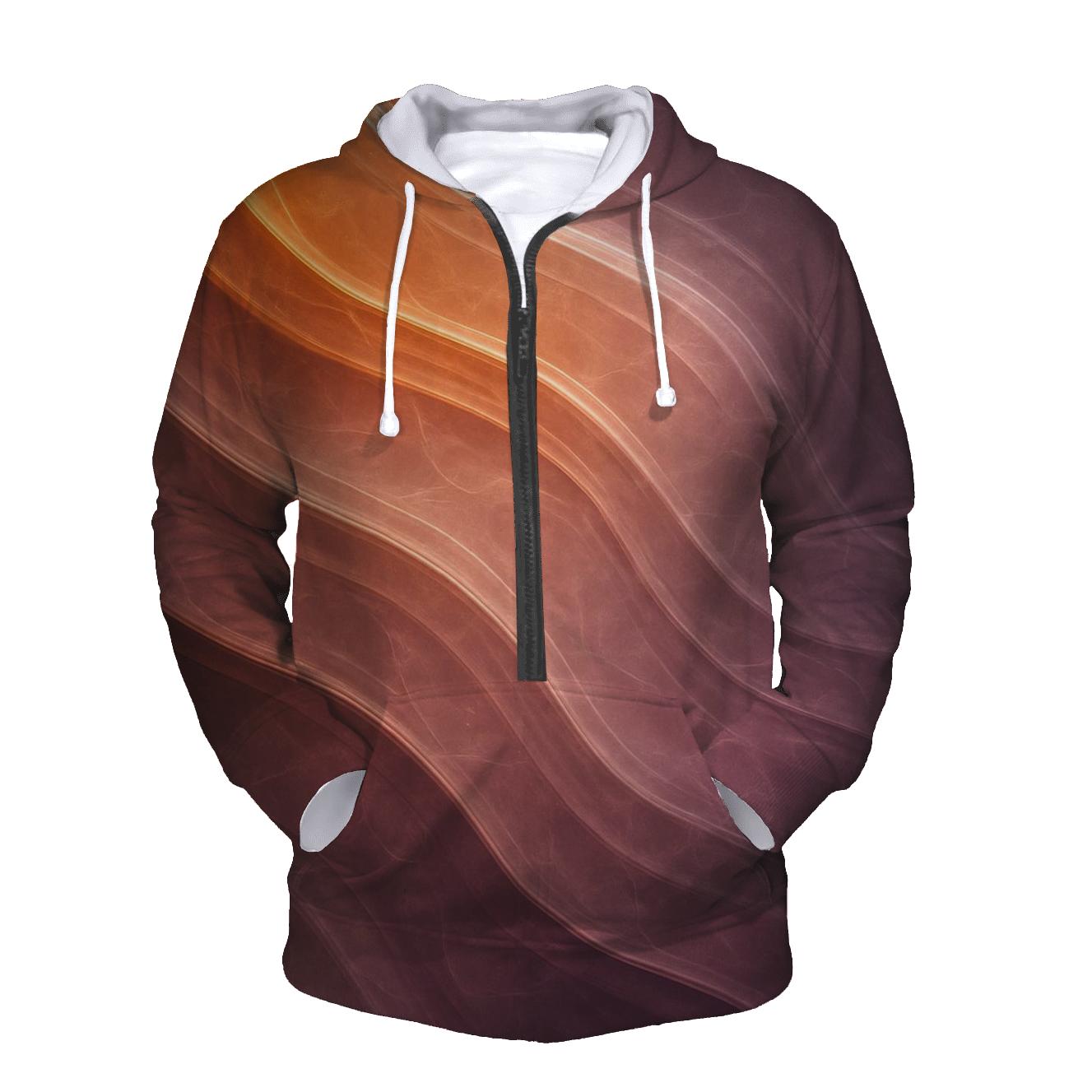 Molten Quartz Flow Gradient embroidered hoodies