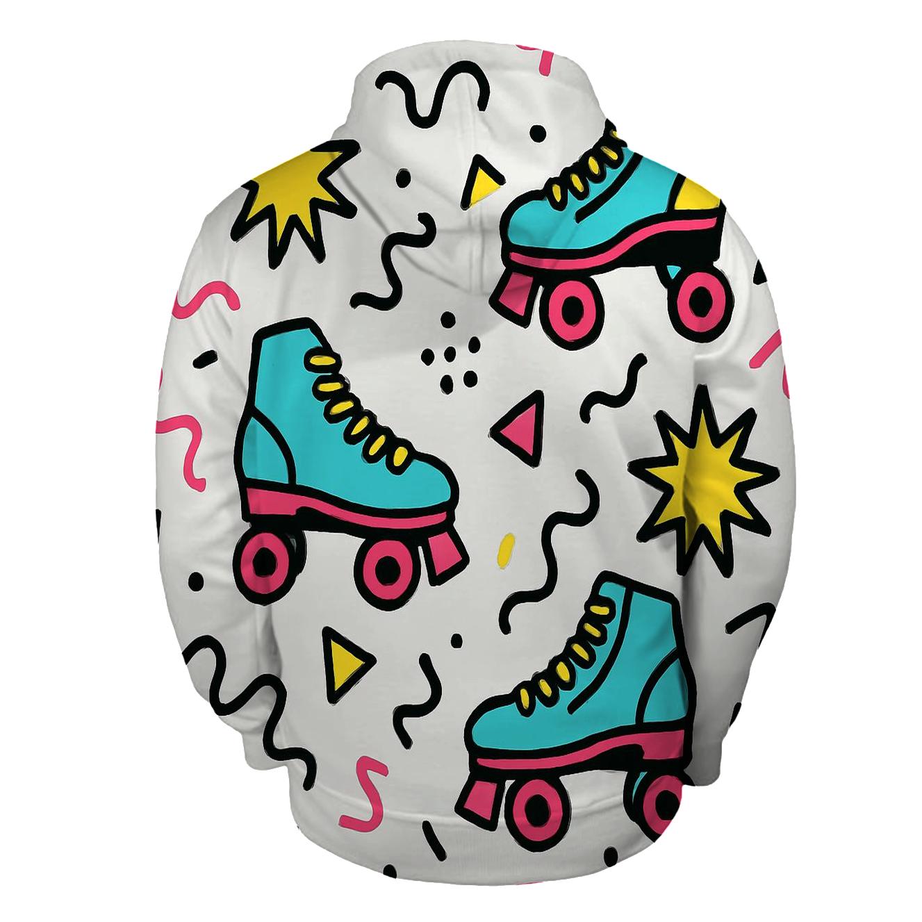 Memphis Roller Rink Confetti zip-up hoodies