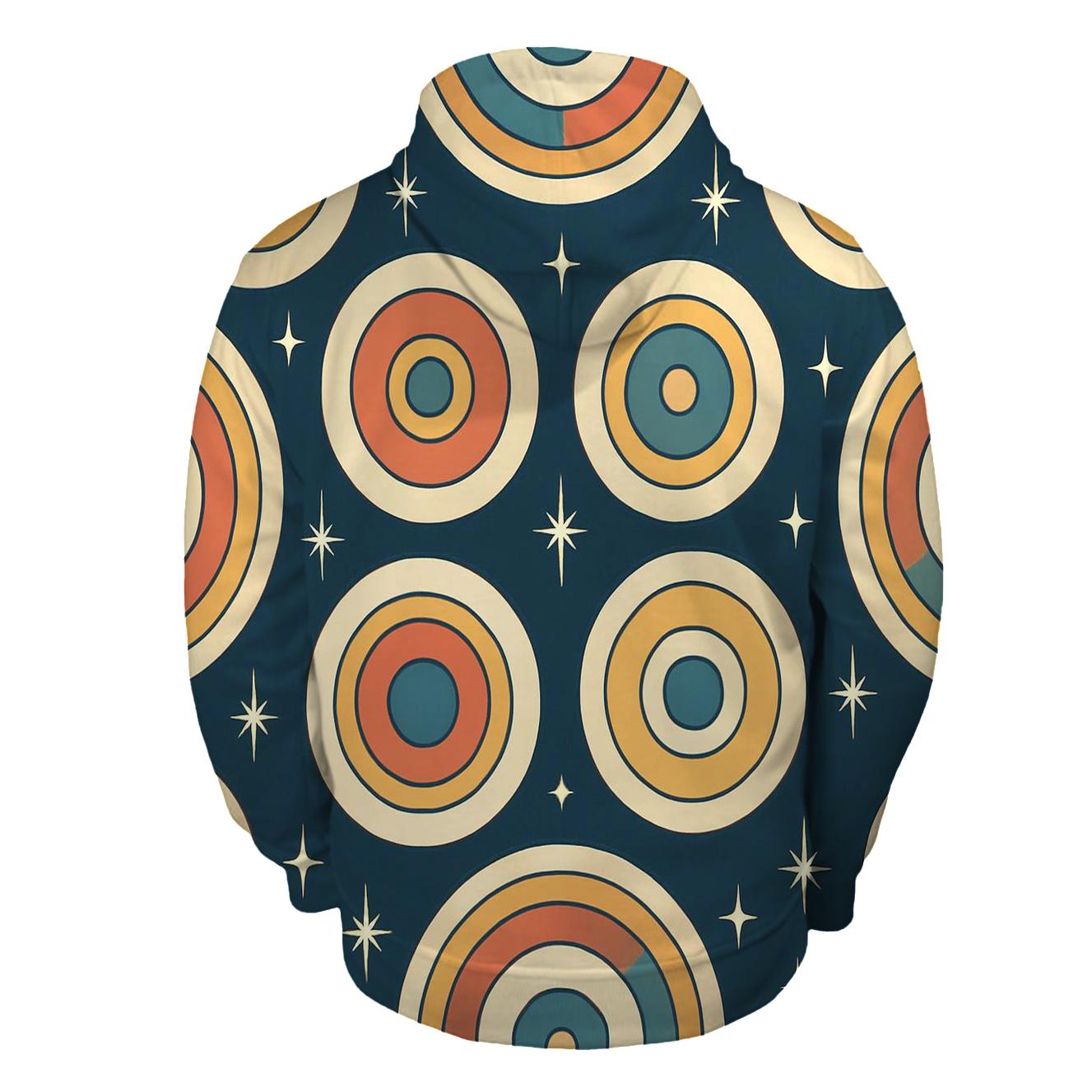 Vinyl Record Orbit Medallions zip-up hoodies