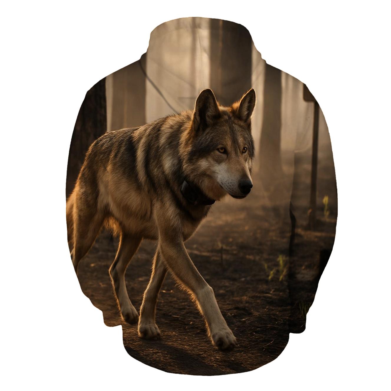 Mexican Gray Wolf In The Post Fire Recovery Zone hoodies fashion
