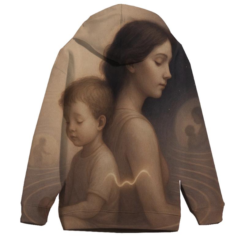 The Pulse Beneath The Years A Mother And Child Sharing One Quiet Rhythm hoodie trends