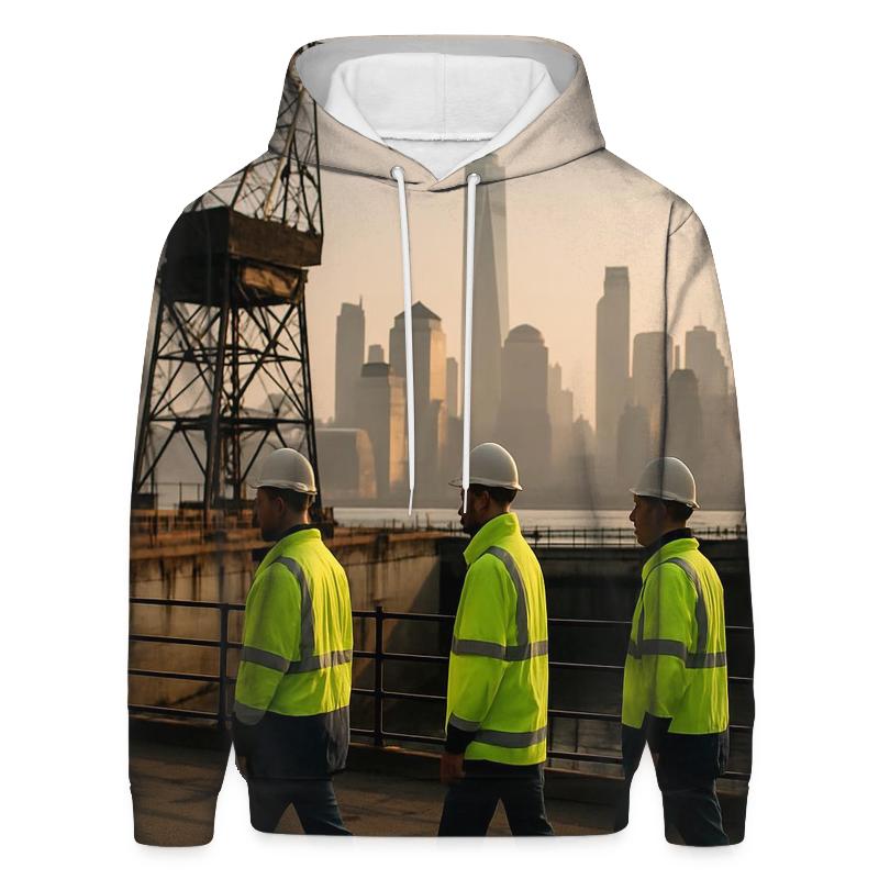 Brooklyn Navy Yard Shift Change With Lower Manhattan Beyond graphic hoodies