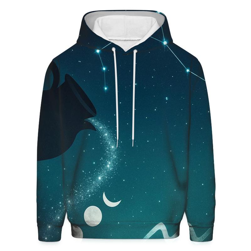 Aquarius Lunar Pitcher Constellation Pour embroidered hoodies