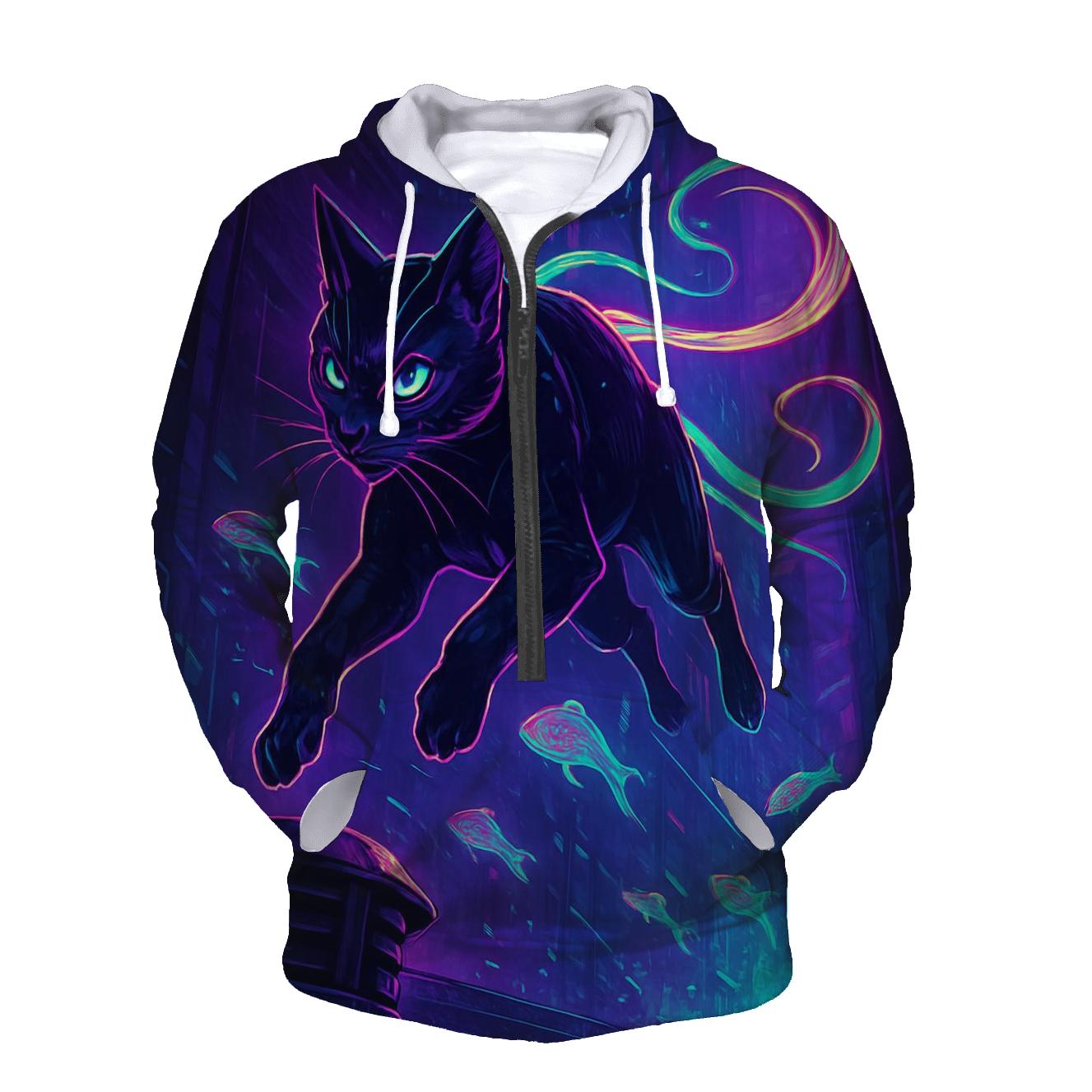 Neon Koi Rain Alley Cat Drifter pullover hoodies