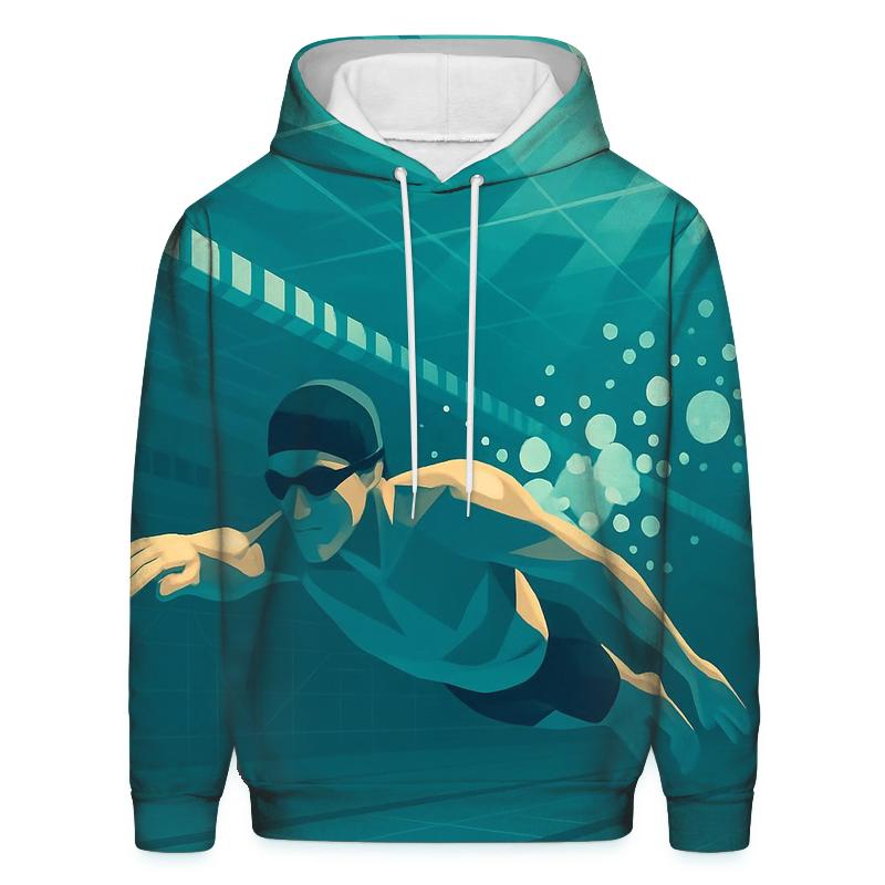 Underwater Pool Sprint Geometry designer hoodies