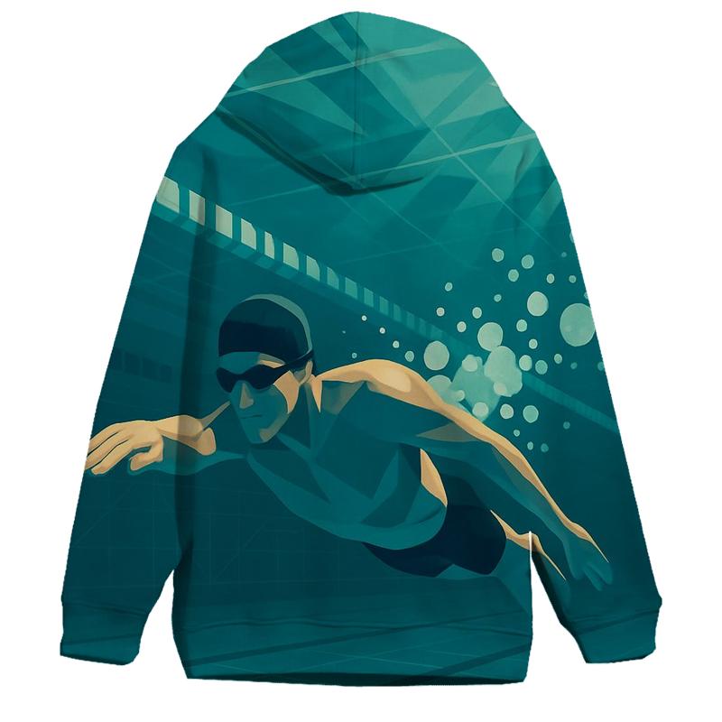 Underwater Pool Sprint Geometry designer hoodies